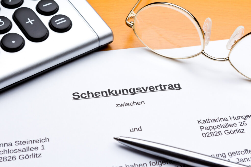 Was umfasst der Schenkungsvertrag? 1 Schenkung